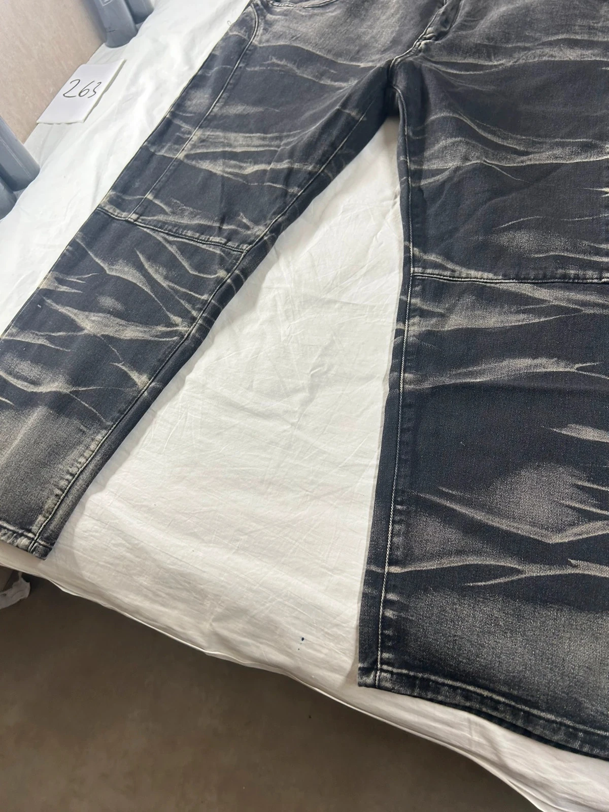 Jean negro grande a rayas grises talla 5XL – photo 5